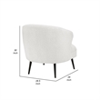 Neda Accent Chair- Soft Beige Boucle- Curved Barrel Back