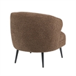 Neda Accent Chair- Soft Brown Boucle- Curved Barrel Back