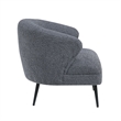 Neda Accent Chair- Soft Dark Gray Boucle- Curved Barrel Back
