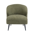 Neda Accent Chair- Soft Sage Green Boucle- Curved Barrel Back