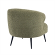 Neda Accent Chair- Soft Sage Green Boucle- Curved Barrel Back