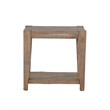 Lilly Accent Chairside Table- Light Brown Wood- Rectangular 25 Inch