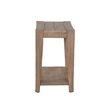 Lilly Accent Chairside Table- Light Brown Wood- Rectangular 25 Inch