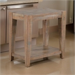 Lilly Accent Chairside Table- Light Brown Wood- Rectangular 25 Inch