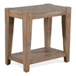 Lilly Accent Chairside Table- Light Brown Wood- Rectangular 25 Inch