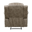 Bento 38 Inch Manual Recliner Chair- Tab Pull- Sandy Brown Microfiber