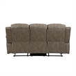 Bento 84 Inch Double Manual Recliner Sofa- Sandy Brown Polished Microfiber