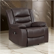 Carry 39 Inch Power Lift Recliner Chair- Solid Wood Dark Brown Faux Leather