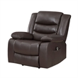 Carry 39 Inch Power Lift Recliner Chair- Solid Wood Dark Brown Faux Leather
