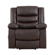 Carry 39 Inch Power Lift Recliner Chair- Solid Wood Dark Brown Faux Leather