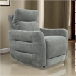 Eddie 38 Inch Power Lay Flat Recliner Chair- Gray Chenille- Power Headrest