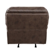Tony 45 Inch Manual Recliner Chair- Cushioned Brown Microfiber- Solid Wood