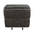 Tony 45 Inch Rocker Manual Recliner Chair- Gray Microfiber- Solid Wood