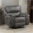 Tony 40 Inch Power Recliner Chair- Gray Microfiber- Solid Wood- USB Port