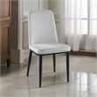 Lane 23 Inch Side Dining Chair- Gray Velvet- Armless- Black Metal- Set of 2