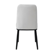 Lane 23 Inch Side Dining Chair- Gray Velvet- Armless- Black Metal- Set of 2