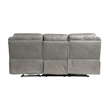 Max 80 Inch Dual Manual Recliner Sofa- Cupholders- USB- Gray Faux Leather