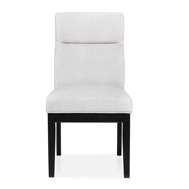 Moi 5pc Dining Table and Chair Set- 52 Inch Round Glass- White Black