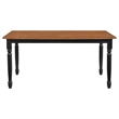 Halie 5pc Dining Table Set- Walnut Brown Wood- 4 Spindle Back Chairs