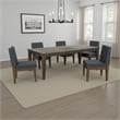 Flint Dining Table-66-90 Inch Rectangular Extendable Brown Solid Wood