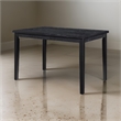 Andy 48 Inch Dining Table-4 Seater-Rectangular Top-Black Solid Wood