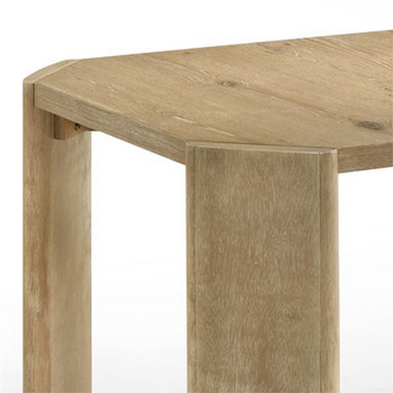 Meni 66-84 Inch Extendable Dining Table-Rectangular-Oak Brown-Solid Wood