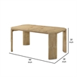Meni 66-84 Inch Extendable Dining Table-Rectangular-Oak Brown-Solid Wood