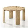 Bowny 47 Inch Dining Table-Round Top-Natural Oak Brown Finish-Solid Wood