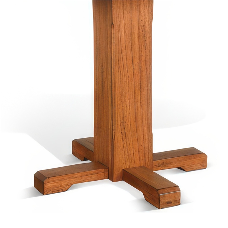 Marv Dining Table w 2 Drop Leaves-40 Inch Round Top-Brown Wood