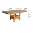 Marv Extendable n Dual Height Dining Table-72-84 Inch Top-Brown