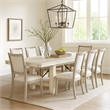 Rena Dining Table-2 Extension Leaf-86-122 Inch White Mahogany Wood