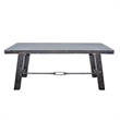 Rena Dining Table with Turnbuckles-74 Inch Black Sand Mahogany Wood
