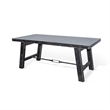 Rena Dining Table with Turnbuckles-74 Inch Black Sand Mahogany Wood
