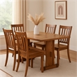 Marv Dining Table-50 Inch Rectangular-Farmhouse Light Brown Wood