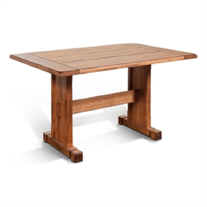 Marv Dining Table-50 Inch Rectangular-Farmhouse Light Brown Wood