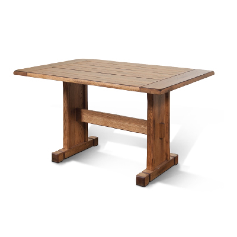 Marv Dining Table-50 Inch Rectangular-Farmhouse Light Brown Wood