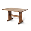 Marv Dining Table-50 Inch Rectangular-Farmhouse Light Brown Wood