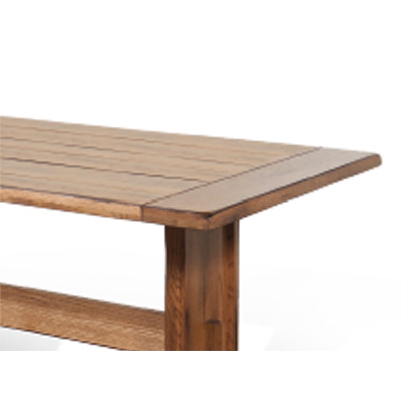 Marv Dining Table-50 Inch Rectangular-Farmhouse Light Brown Wood