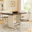 Orso Counter Height Dining Table-60 Inch Rectangular-Off White Brown