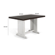 Orso Counter Height Dining Table-60 Inch Rectangular-Off White Brown