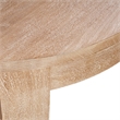 Milan Coffee Table- 32 Inch Round Top- Mango Wood - Open Sled Base