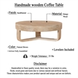 Milan Coffee Table- 32 Inch Round Top- Mango Wood - Open Sled Base