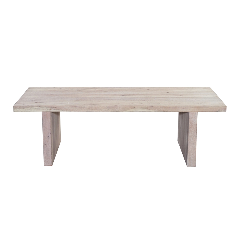Nira Coffee Table - 48 Inch Rectangular Top - Handcrafted Acacia Wood
