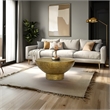 Orion Coffee Table - 32 Inch Round Martini Glass Shape - Hammered Finish
