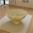 Orion Coffee Table - 32 Inch Round Martini Glass Shape - Hammered Finish