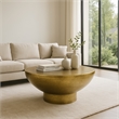 Orion Coffee Table - 32 Inch Round Martini Glass Shape - Hammered Finish