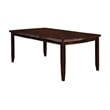 Demy 9pc Dining Table and 8 Chairs Set- Espresso Brown Faux Leather