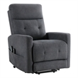 Woxo Power Lift Recliner Chair with Heat- Massage- Gray Microfiber