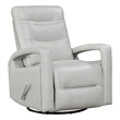 Kamo Manual Recliner Swivel Chair- 32 Inch- Smoke Gray Faux Leather