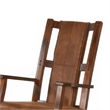 Odel Rocking Chair- Faux Leather Seat and Back- Dark Chocolate Brown
